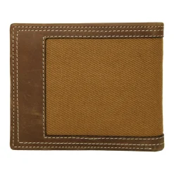 Wolverine Canvas & Leather Bifold Wallet Brown/Chestnut Sale