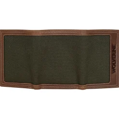 Wolverine Canvas & Leather Trifold Wallet Brown/Olive Outlet