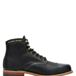 Wolverine Men'S 1000 Mile X Rawlings Gold Glove Award® Cap-Toe Original Boot Black & Gold Store