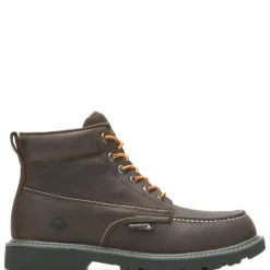 Wolverine Men'S Floorhand Moc Toe 6” Work Boot Dark Coffee Fashion