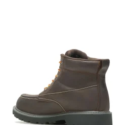 Wolverine Men'S Floorhand Moc Toe 6” Work Boot Dark Coffee Fashion