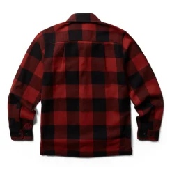 Wolverine Men'S Forge Flannel Overshirt Dark Red Plaid Cheap