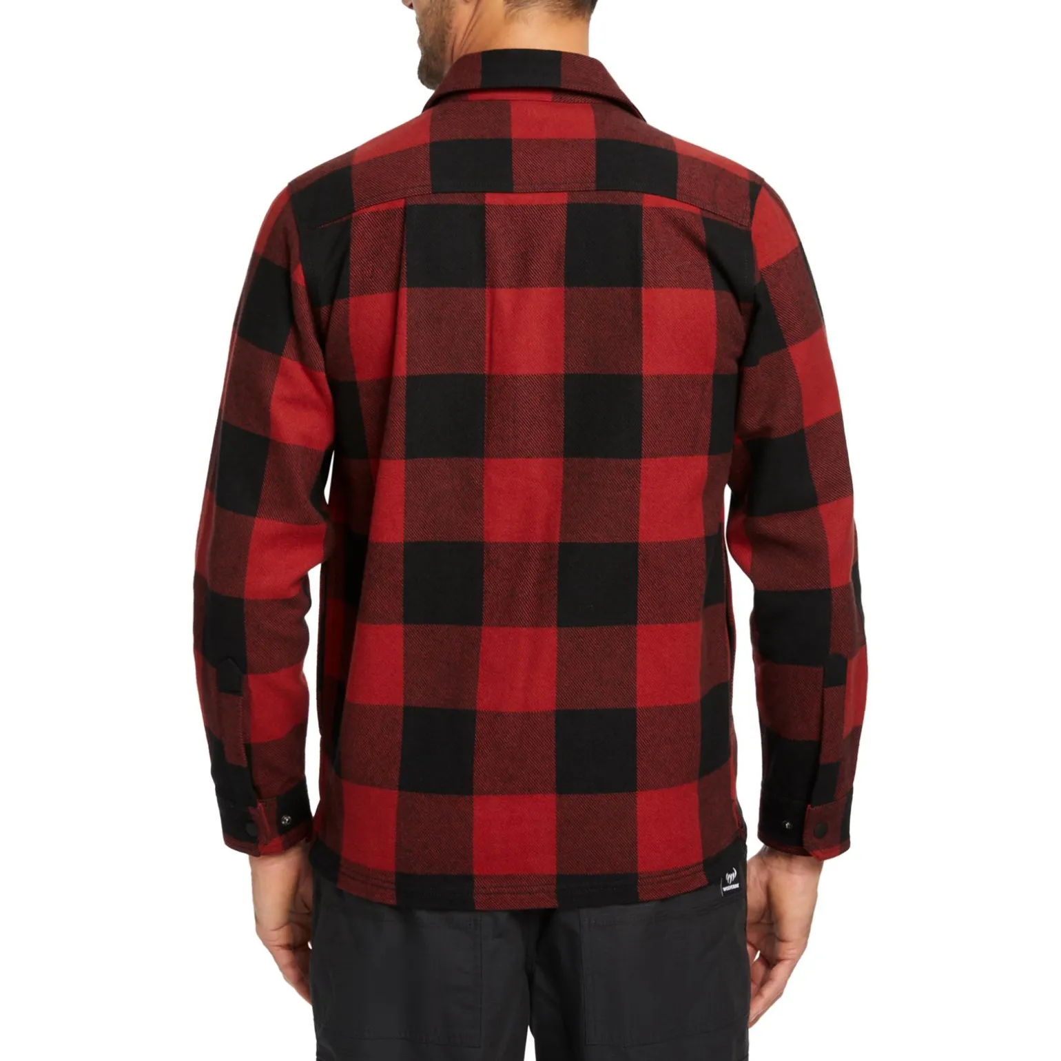 Wolverine Men'S Forge Flannel Overshirt Dark Red Plaid Cheap