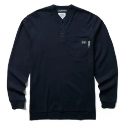 Wolverine Men'S Fr Long Sleeve Henley Navy Store