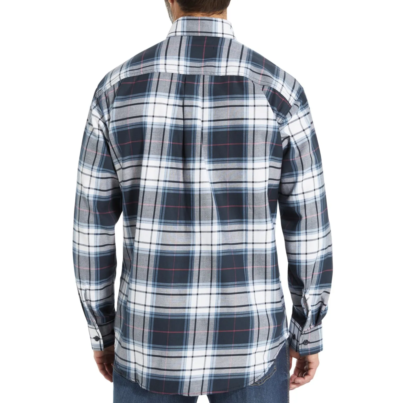 Wolverine Men'S Fr Plaid Long Sleeve Twill Shirt Navy Plaid Online