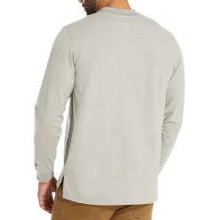 Wolverine Men'S Guardian Cotton™ Long Sleeve Pocket Tee Light Grey Heather Online