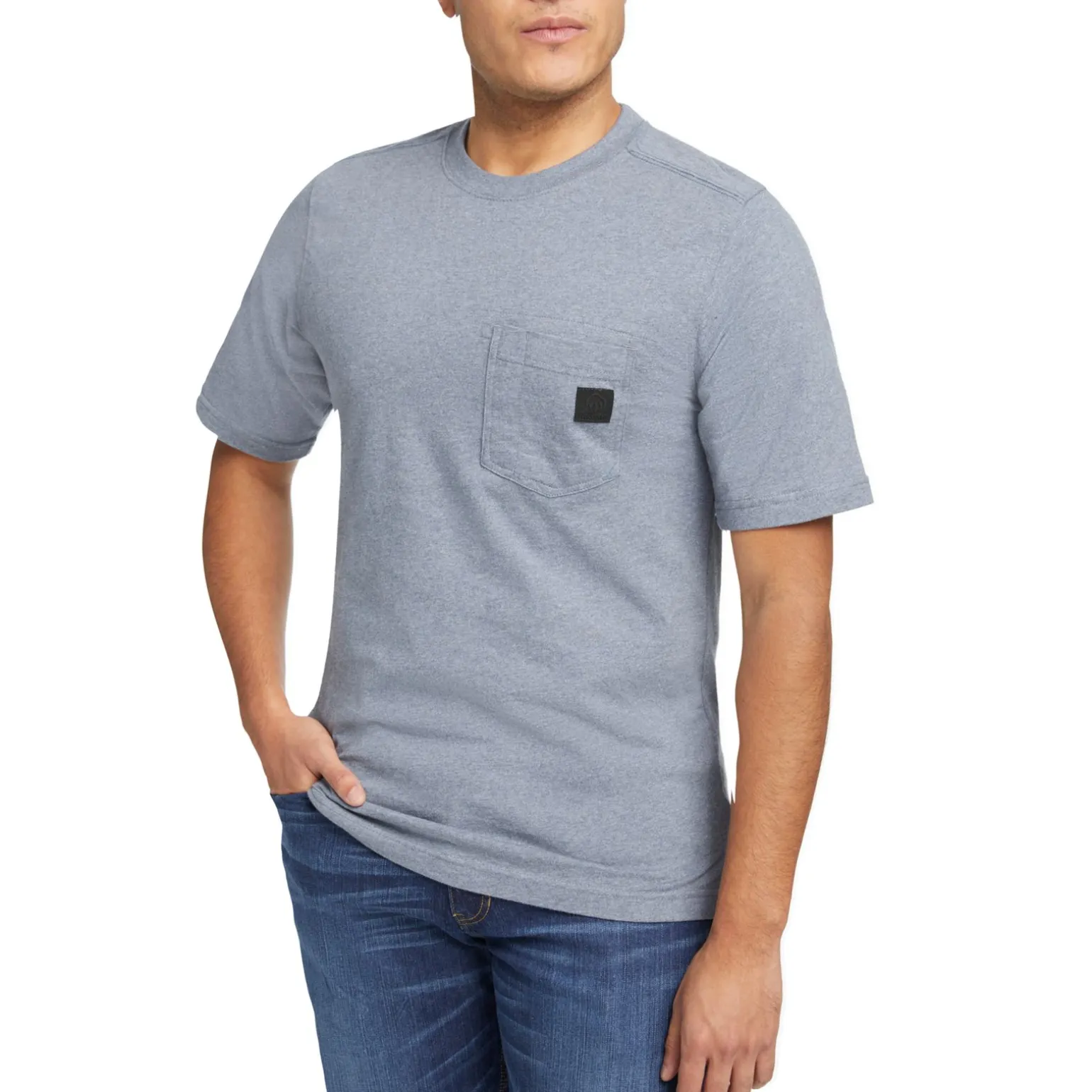 Wolverine Men'S Guardian Cotton™ Pocket Tee Blue Heather Clearance