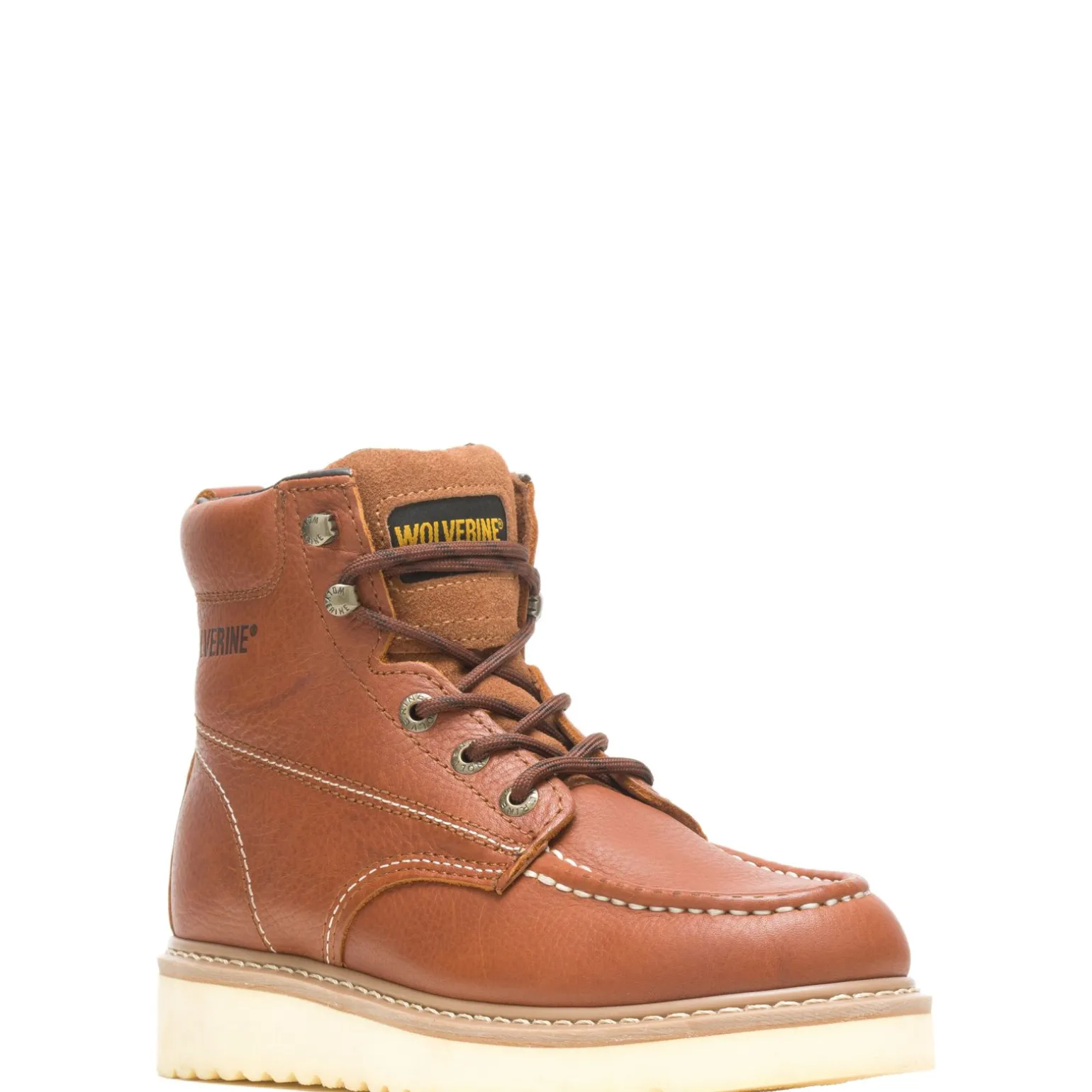 Wolverine Men'S Moc-Toe Steel-Toe Eh 6" Work Boot Tan Clearance