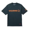 Wolverine Men'S Modern Fit Short Sleeve Graphic Tee Dark Navy Heather/Hv Orange New