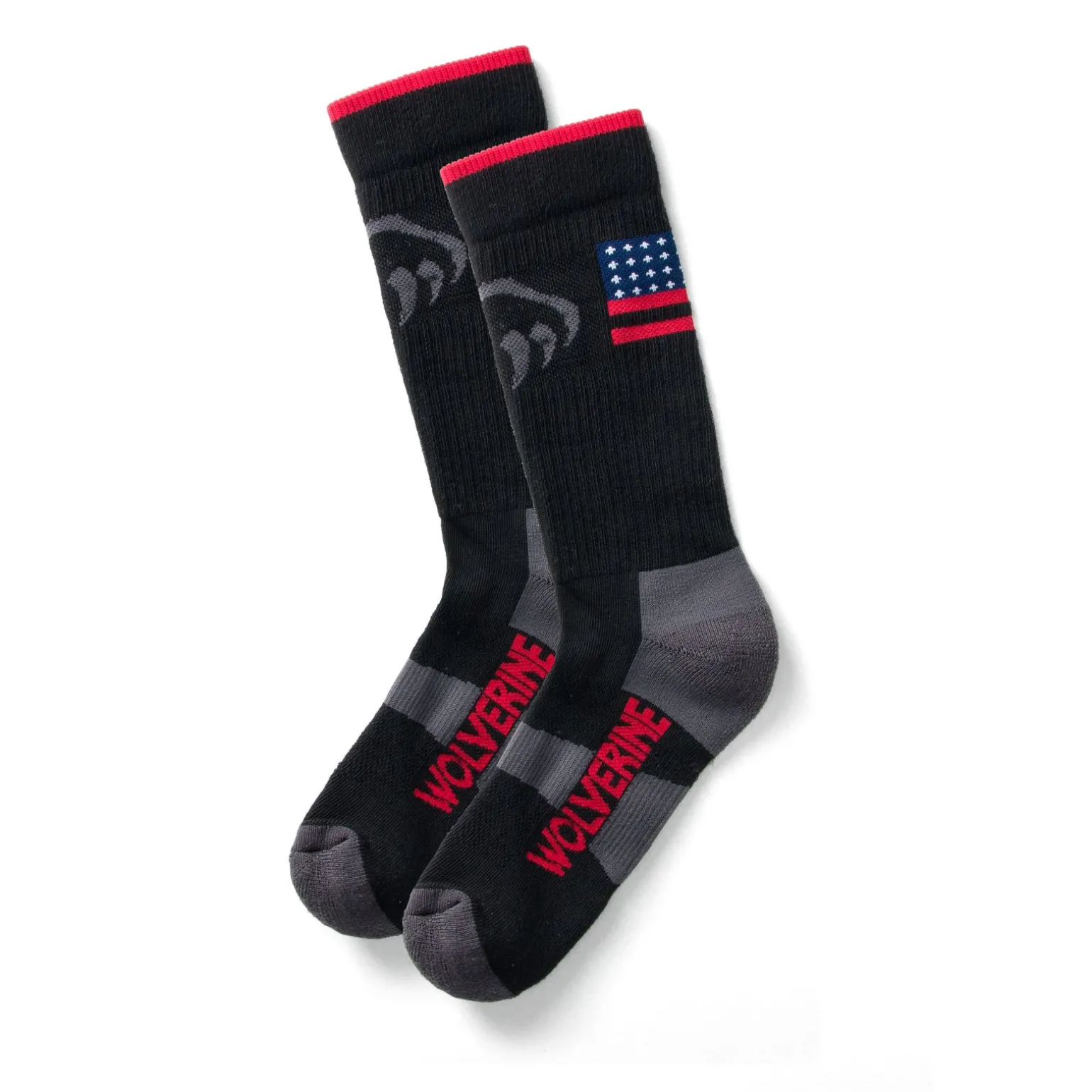 Wolverine Men'S 2-Pk. Ramparts Crew Sock Black Discount