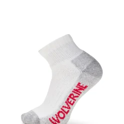 Wolverine Men'S 2-Pk. Steel Toe Cotton Quarter Sock White/Grey Clearance
