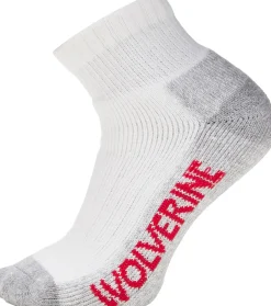 Wolverine Men'S 2-Pk. Steel Toe Cotton Quarter Sock White/Grey Clearance