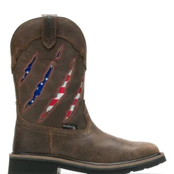 Wolverine Men'S Rancher Claw Steel Toe Wellington Brown/Flag Clearance
