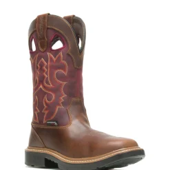 Wolverine Men'S Rancher Durashocks® Steel Toe Wellington Red New