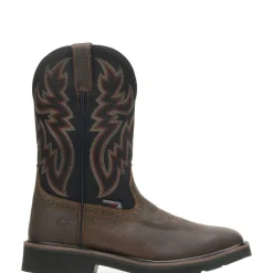 Wolverine Men'S Rancher Waterproof Steel-Toe Wellington Black/Brown Clearance