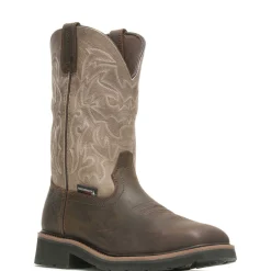 Wolverine Men'S Rancher Waterproof Steel-Toe Work Wellington Taupe/Brown Cheap