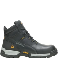 Wolverine Men'S Tarmac Waterproof Reflective Composite-Toe 6" Work Boot Black Cheap